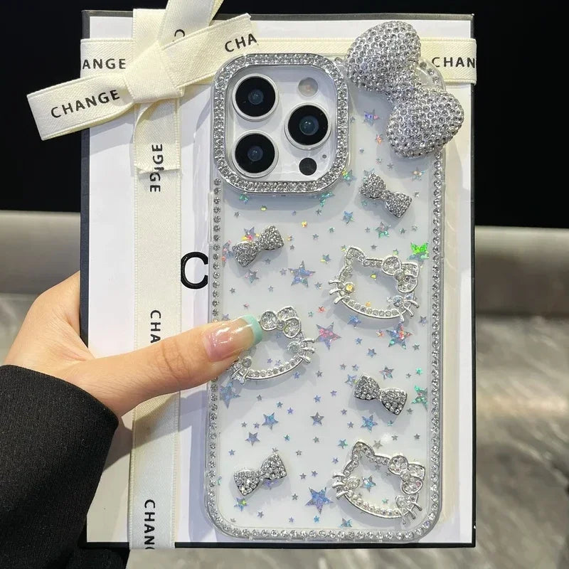 Silver Rhinestone Phone Case