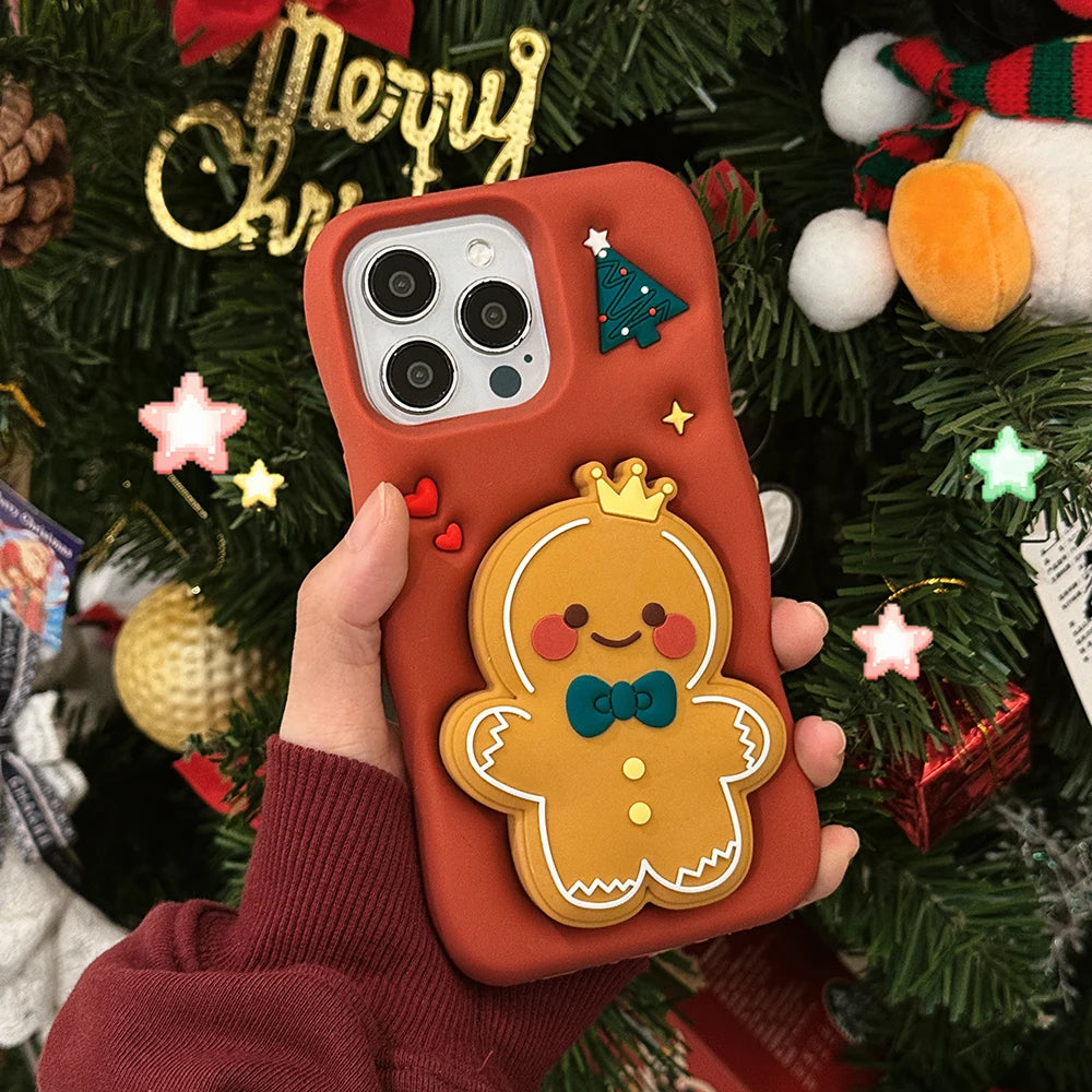 Gingerbread Man Kawaii Christmas Phone Case