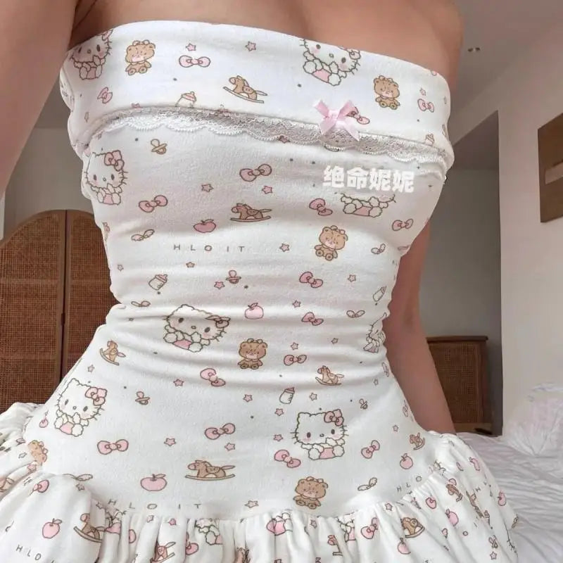Kawaii Y2K Slim-Fit Dress