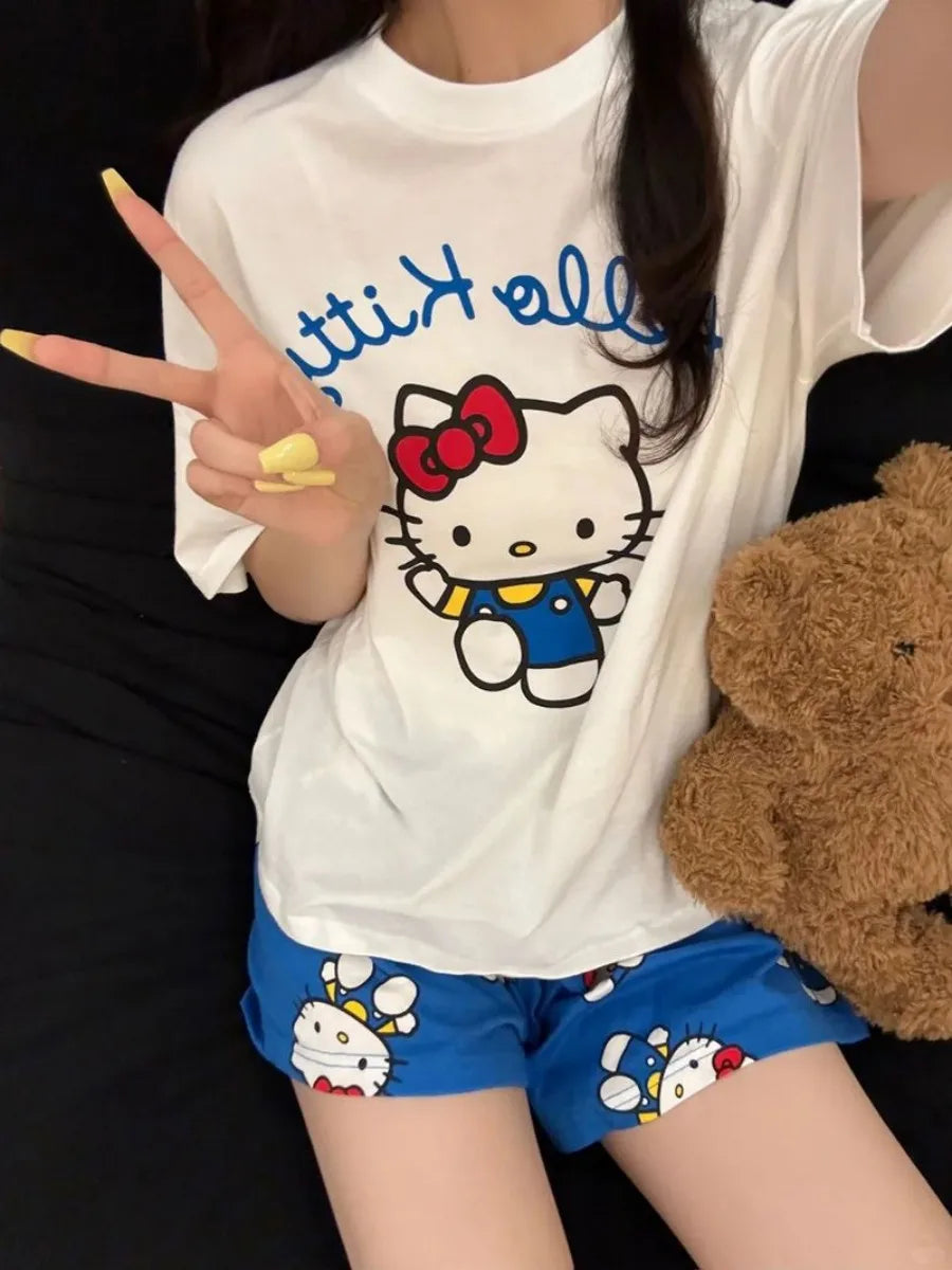 Blue Kawaii Pajamas
