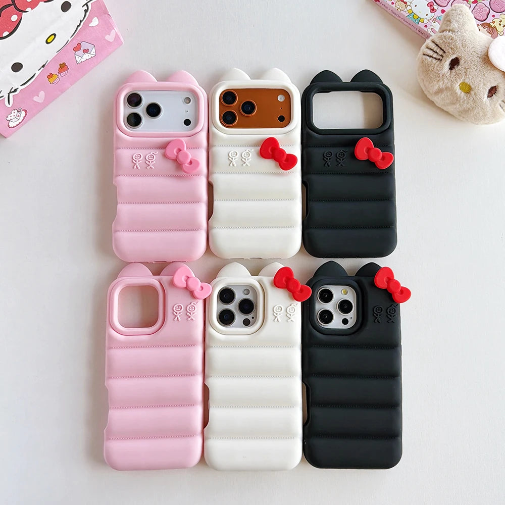 Kawaii Bow 3D Soft Silicone Phone Case