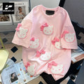 Pink Bow Kawaii T-Shirt Short Sleeve