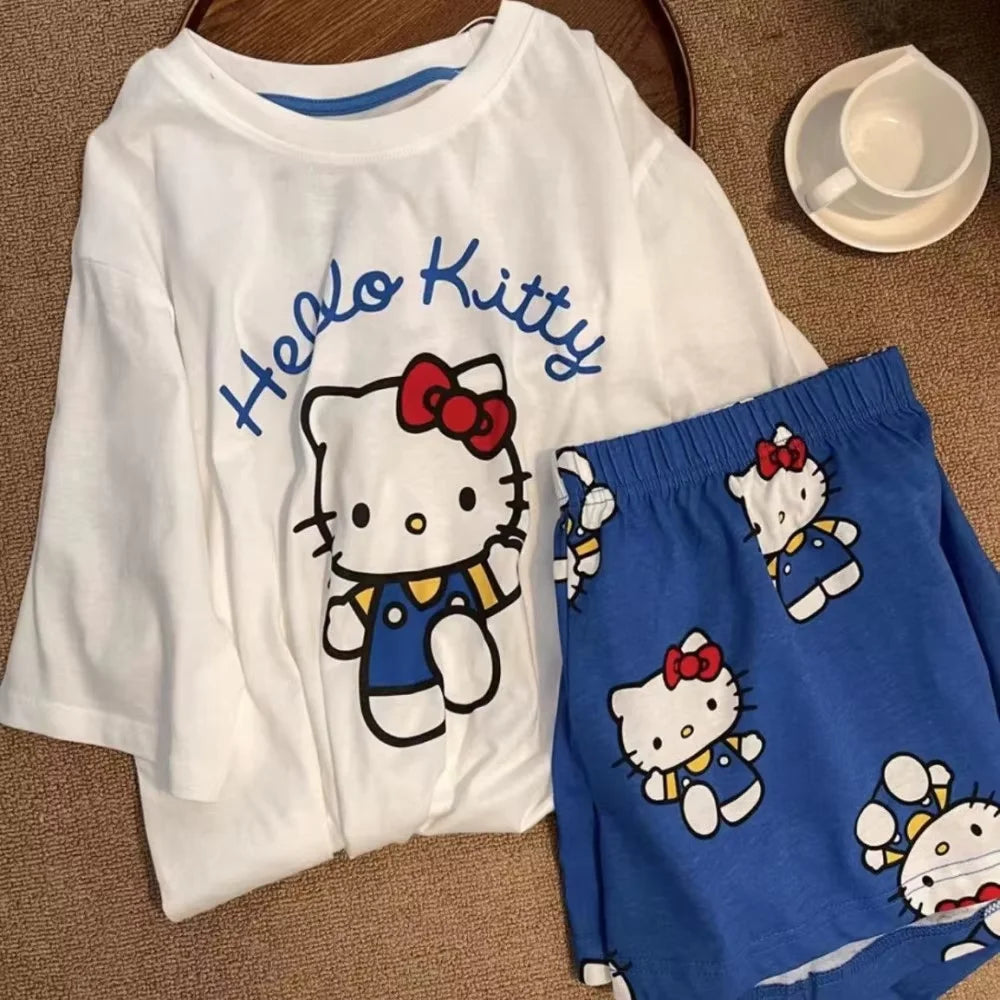 Blue Kawaii Pajamas