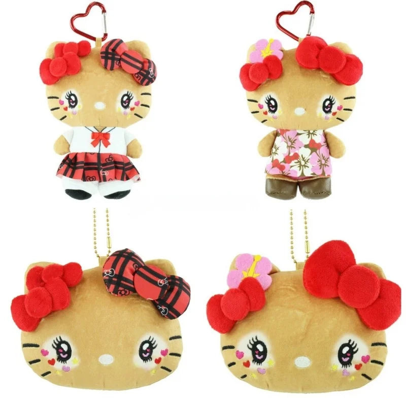 Shibuya Gal Floral Uniform Sunburned Plush Doll Pendant Keychain Bag Charm