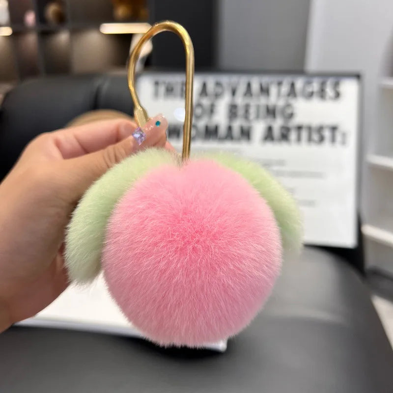 Fluffy Fruit Keychain