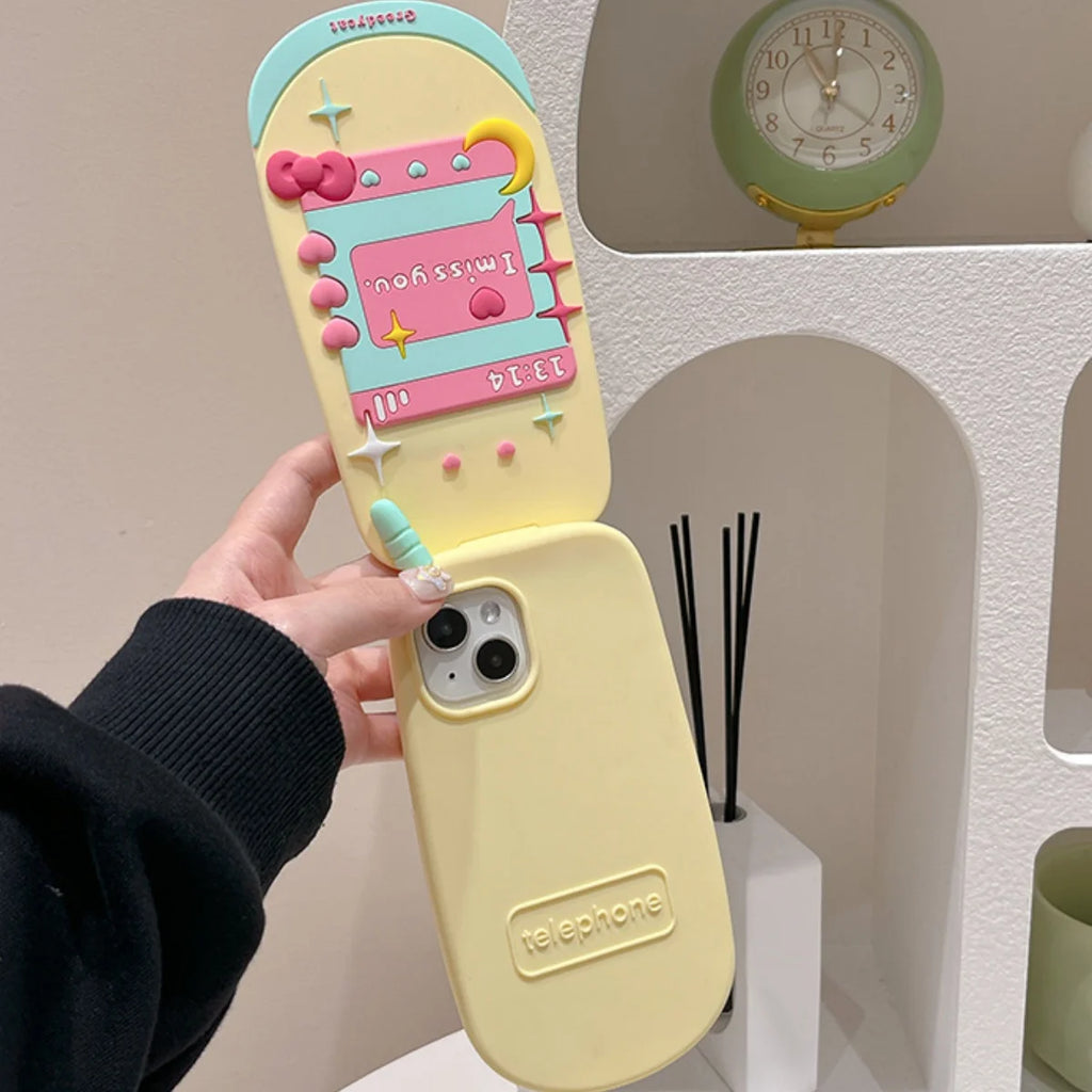 Kawaii Pastel Cute 3D Flip Phone Case