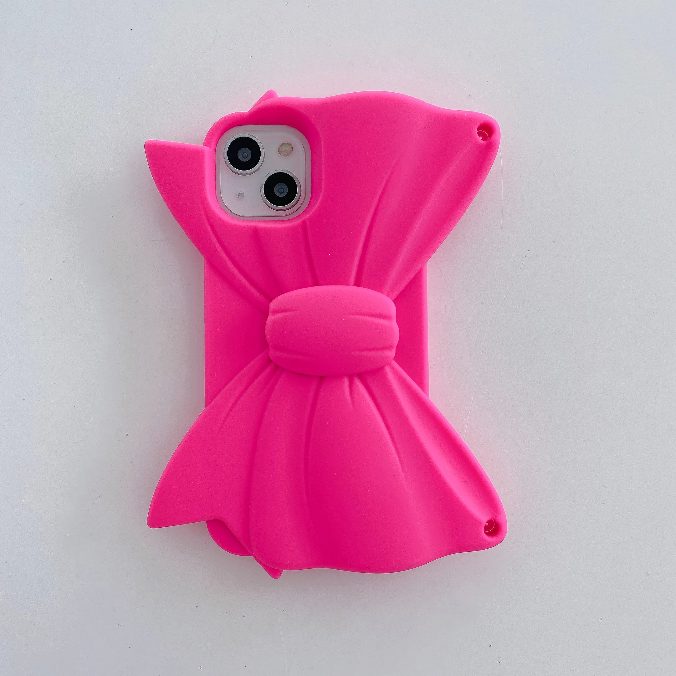 Pink Bow 3D Cute Soft Silicone Phone Case