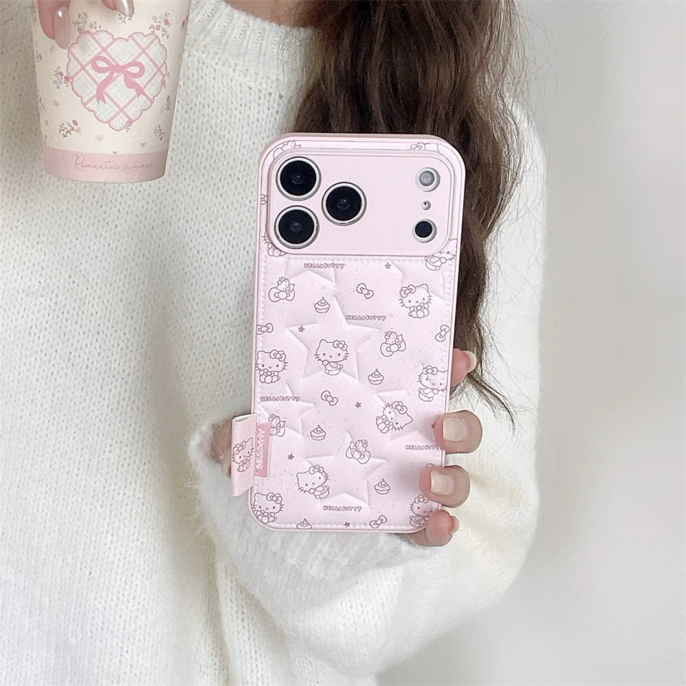Cute Pink 3D Leather Phone Case