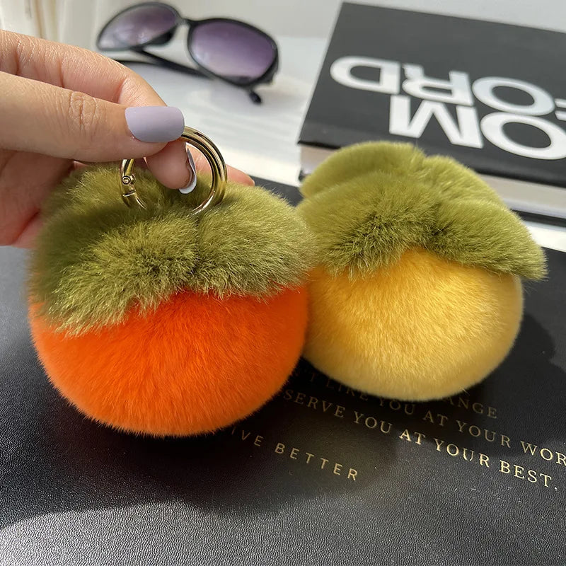 Fluffy Fruit Keychain