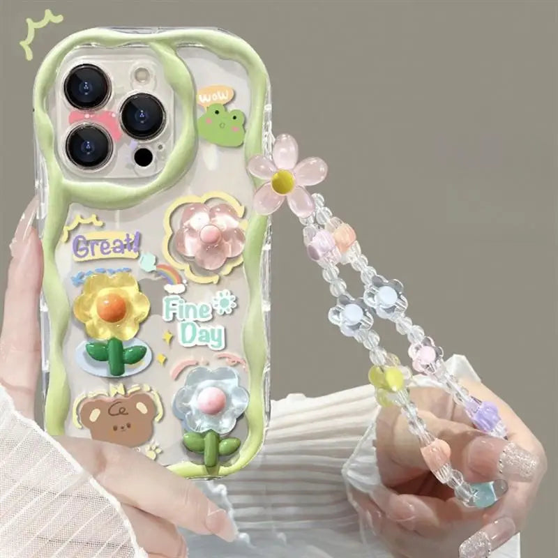 3D Cartoon Cute Flower Phone Case
