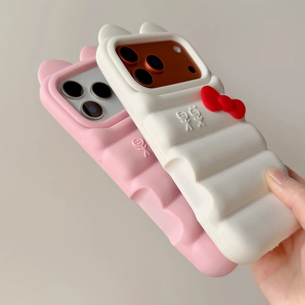 Kawaii Bow 3D Soft Silicone Phone Case