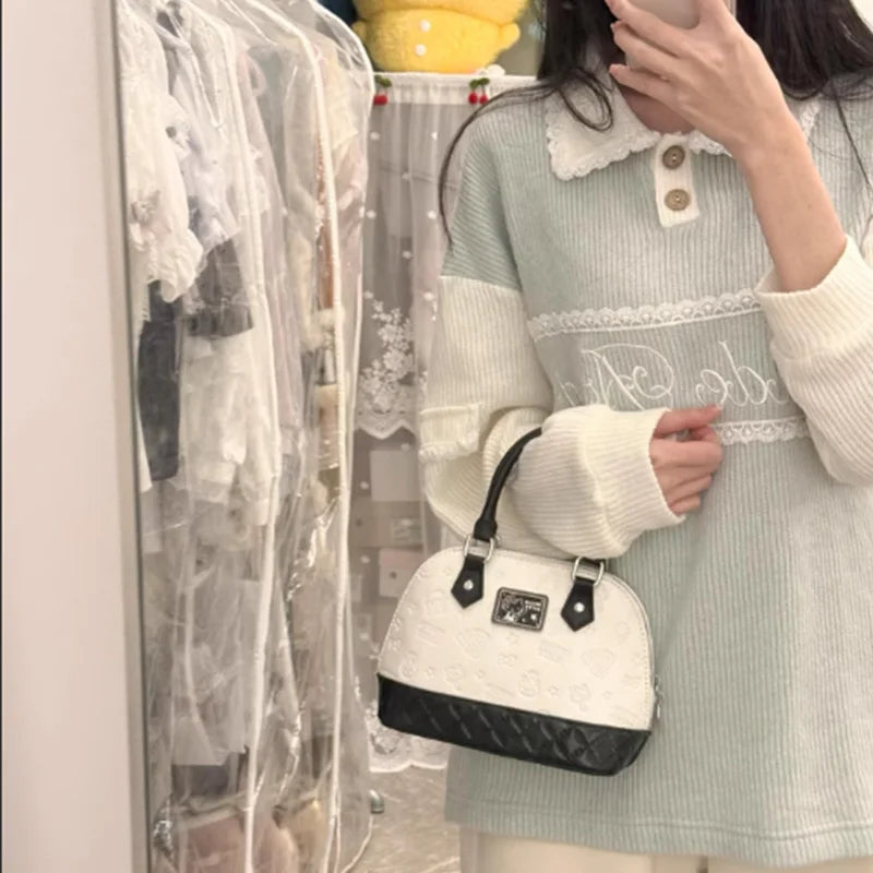 Black White Classic Handbag