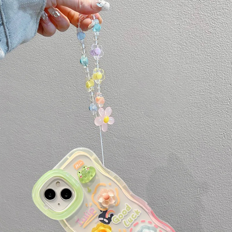 Flower Bracelet Chain Phone Holder Case