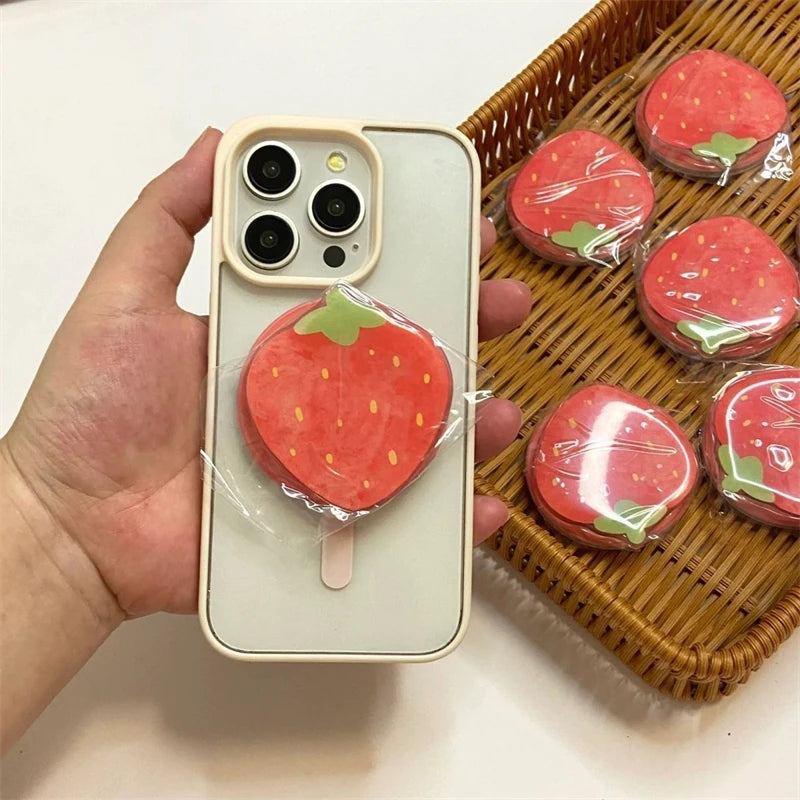 Strawberry Magnetic Phone Grip Holder