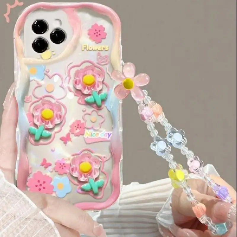 3D Cartoon Cute Flower Phone Case