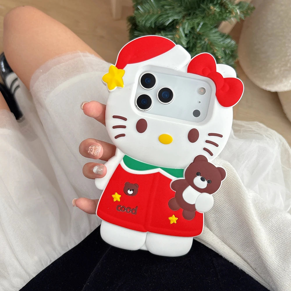 Cute Cartoon Christmas 3D Phone Case