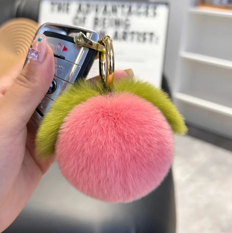 Fluffy Fruit Keychain