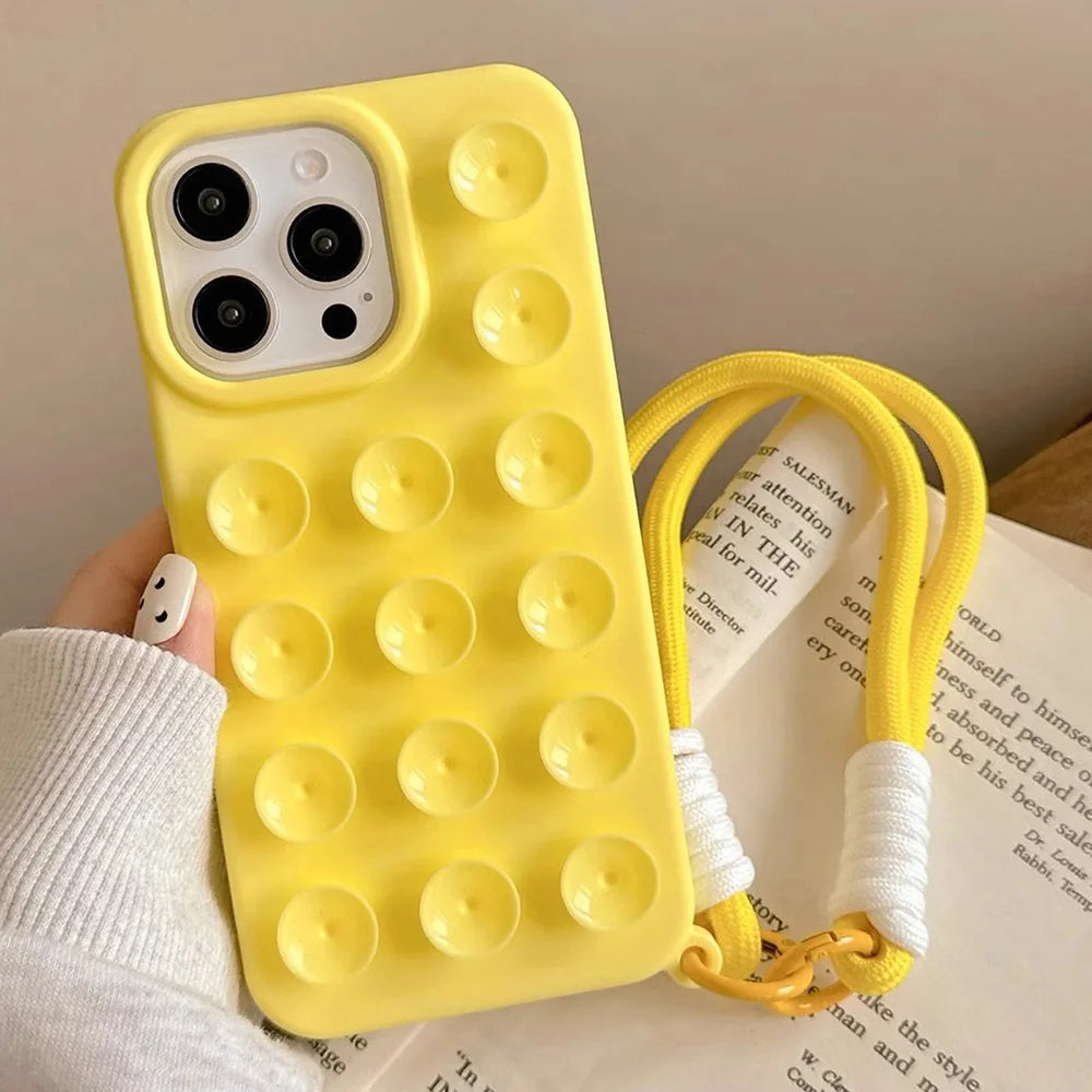 Suction Cup With Wrist Strap Shockproof Cover Phone Case
