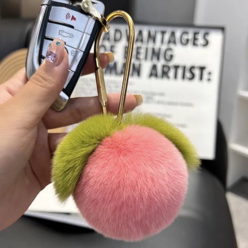 Fluffy Fruit Keychain