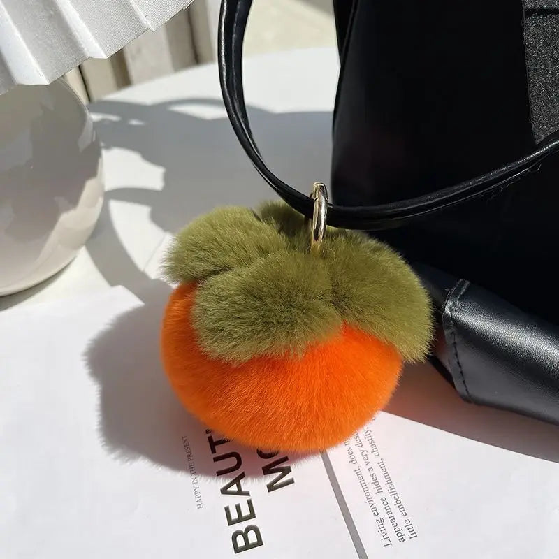Fluffy Fruit Keychain