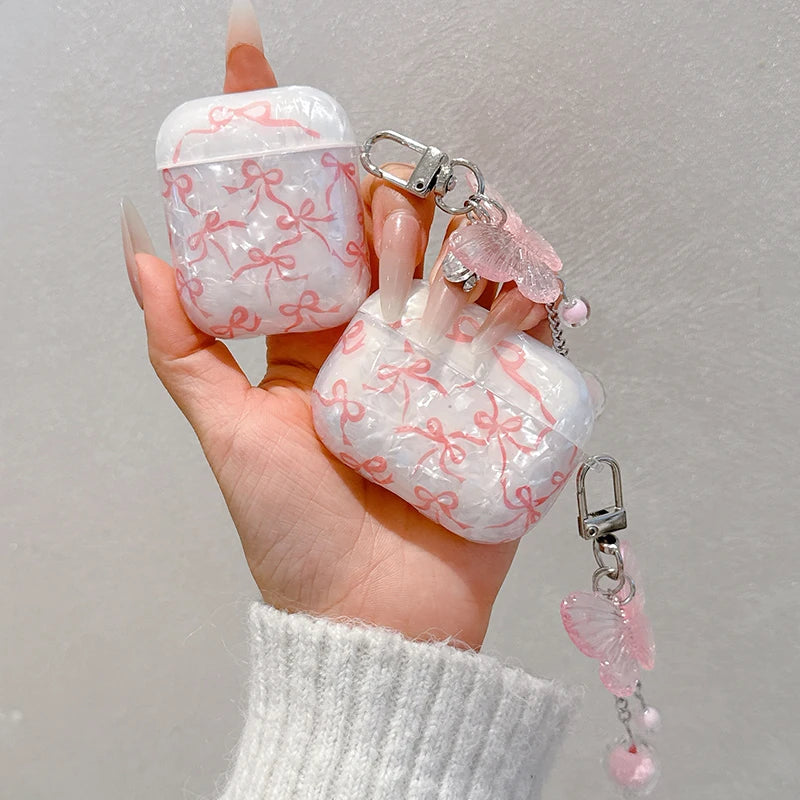 Pink Bow Airpods Case