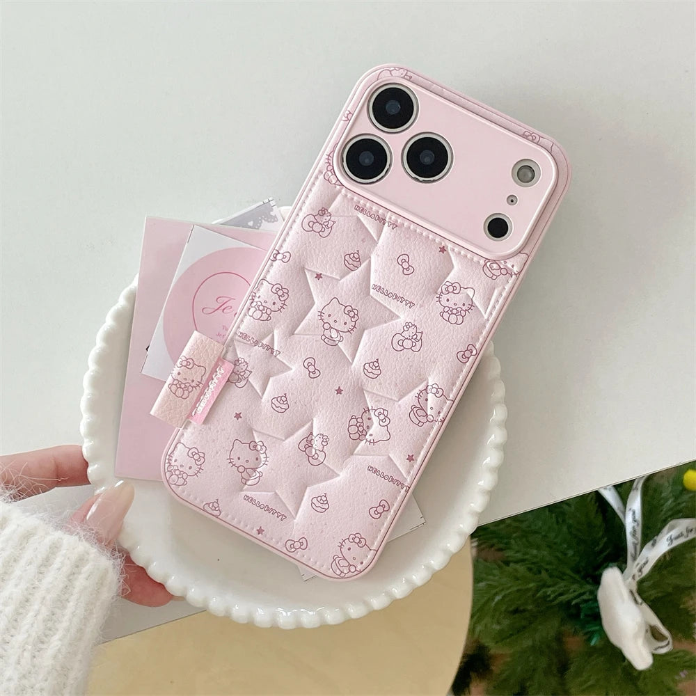 Cute Pink 3D Leather Phone Case