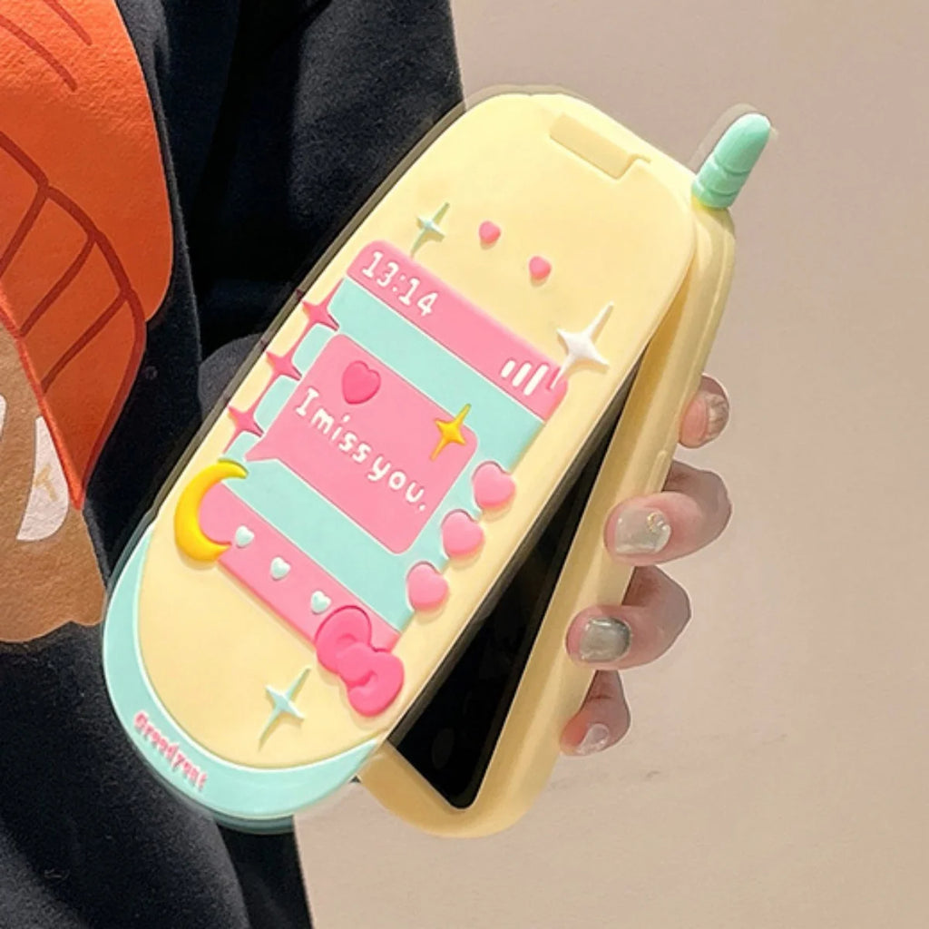 Kawaii Pastel Cute 3D Flip Phone Case