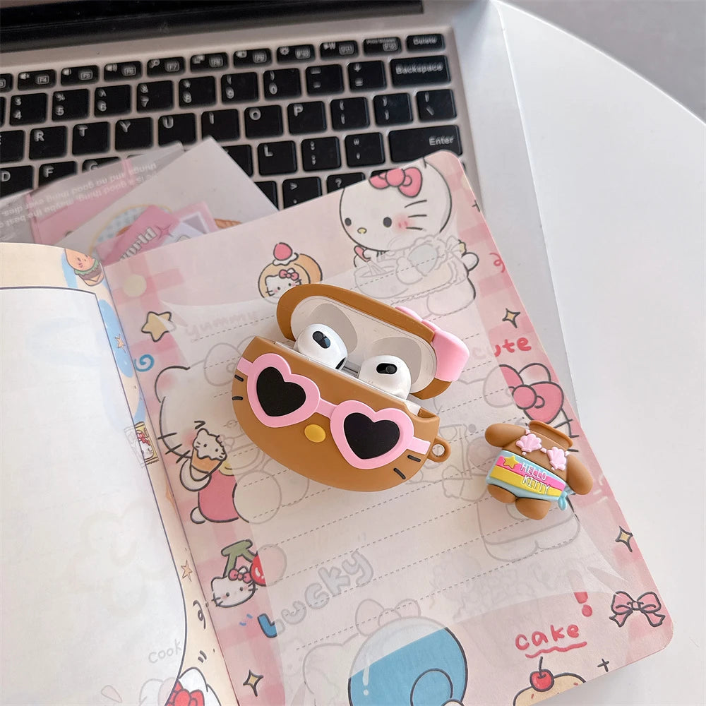 Beach 3D Cute Airpods Case