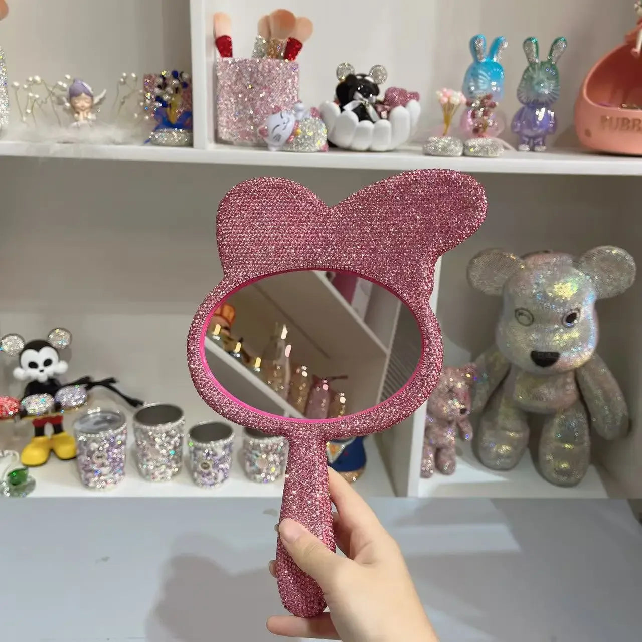 Diamond Handheld Makeup Mirror