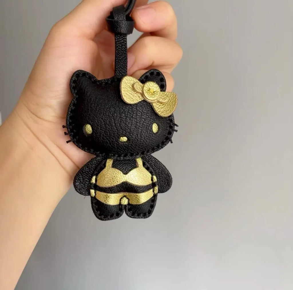 Hawaii Summer Beach High End Leather Backpack Keychain Pendant