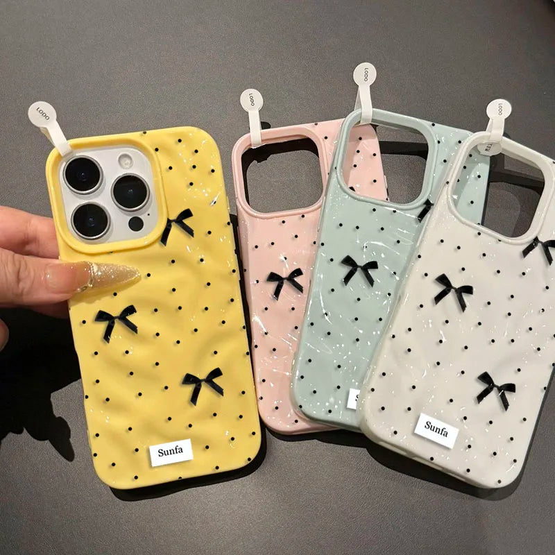 Black Bow Coquette Phone Case