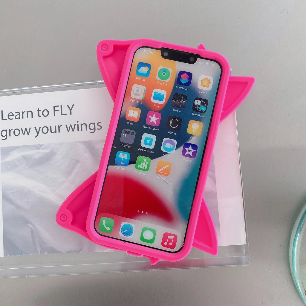 Pink Bow 3D Cute Soft Silicone Phone Case
