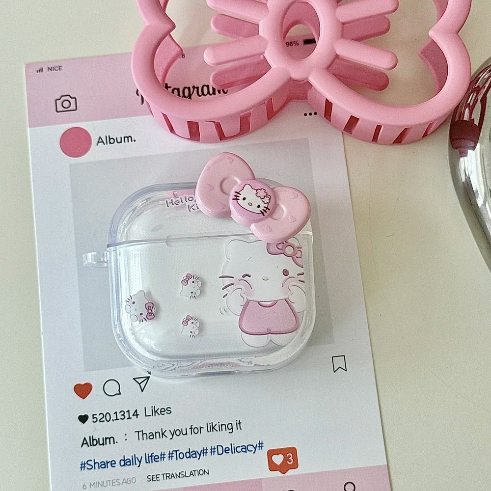 Pink Kawaii Airpods Case