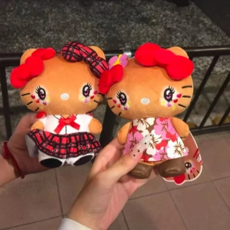 Shibuya Gal Floral Uniform Sunburned Plush Doll Pendant Keychain Bag Charm