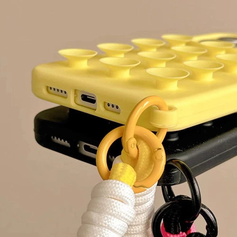 Suction Cup With Wrist Strap Shockproof Cover Phone Case