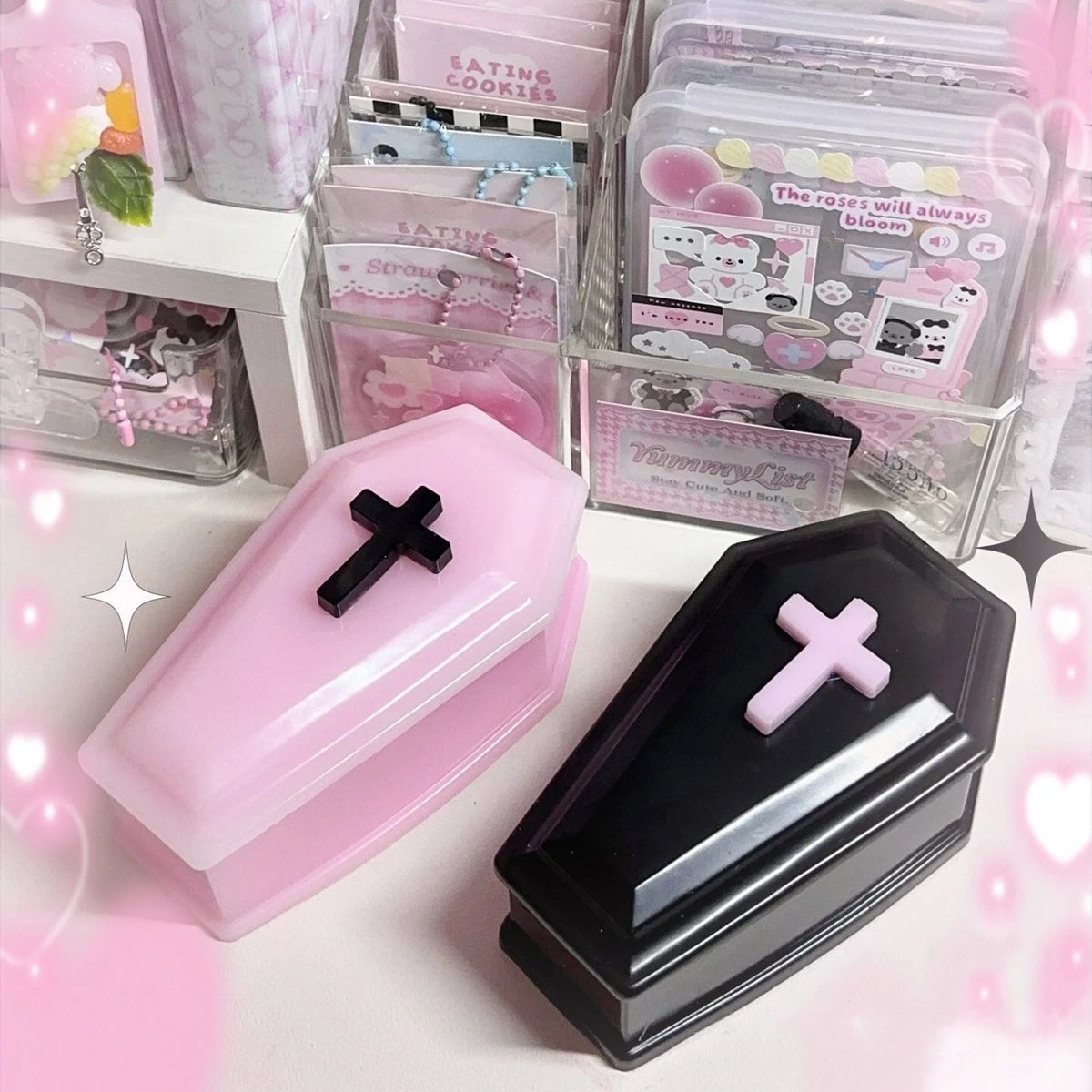 Cross Coffin Decoration Jewelry Storage Box