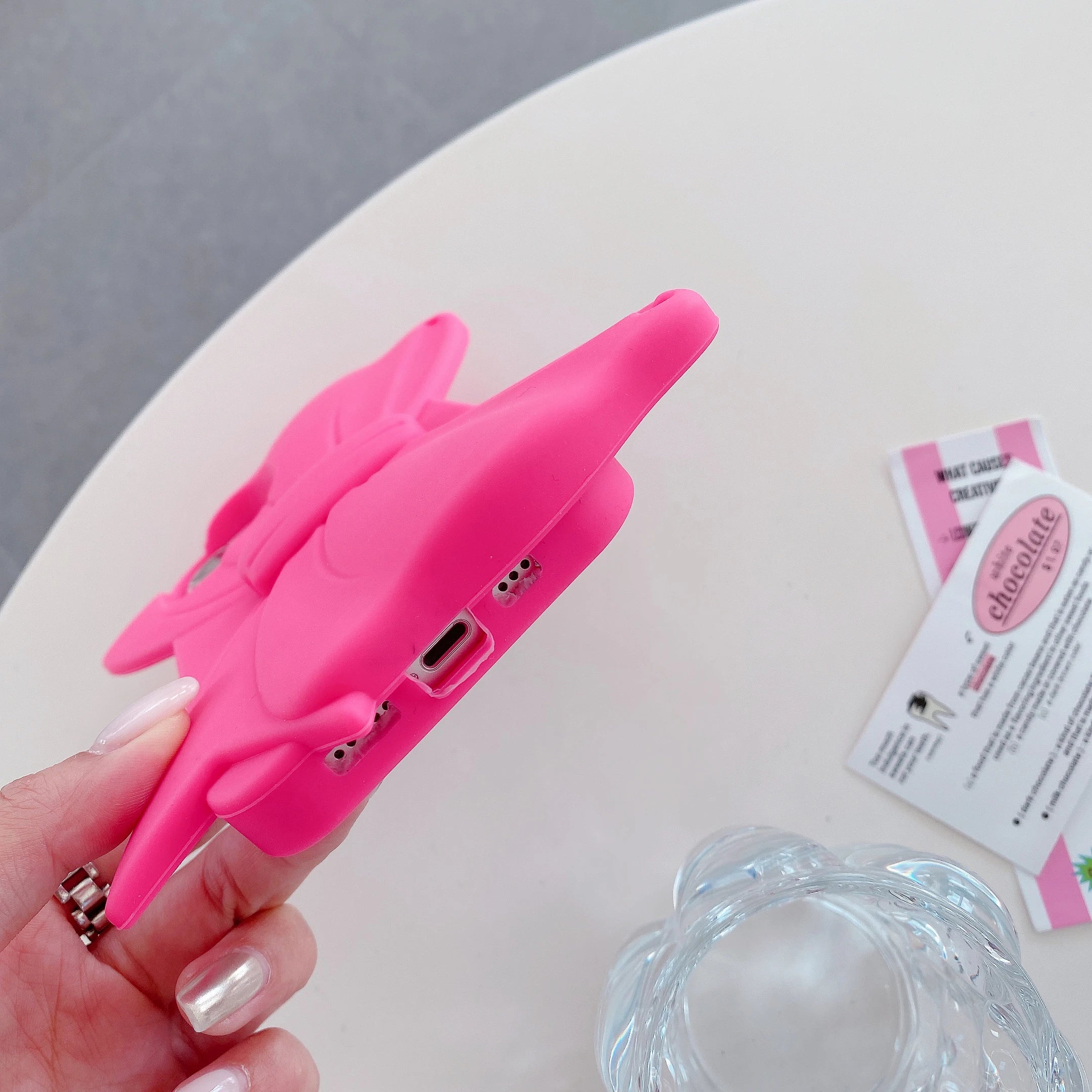 Pink Bow 3D Cute Soft Silicone Phone Case