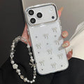Silver Bow Bead Phone Case