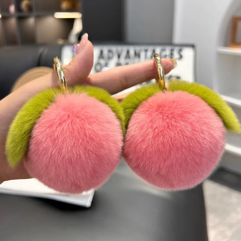 Fluffy Fruit Keychain