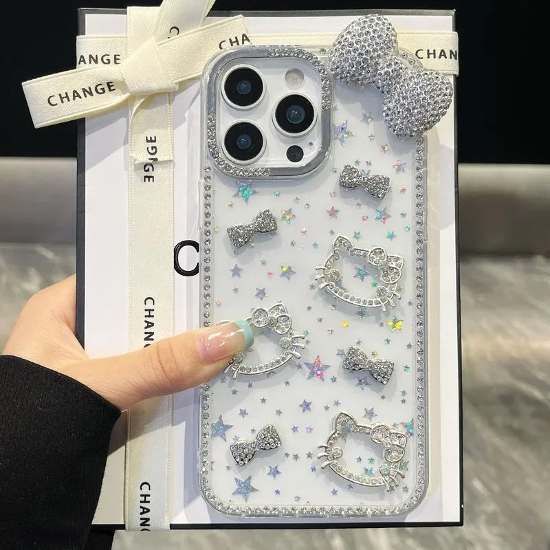 Silver Rhinestone Phone Case