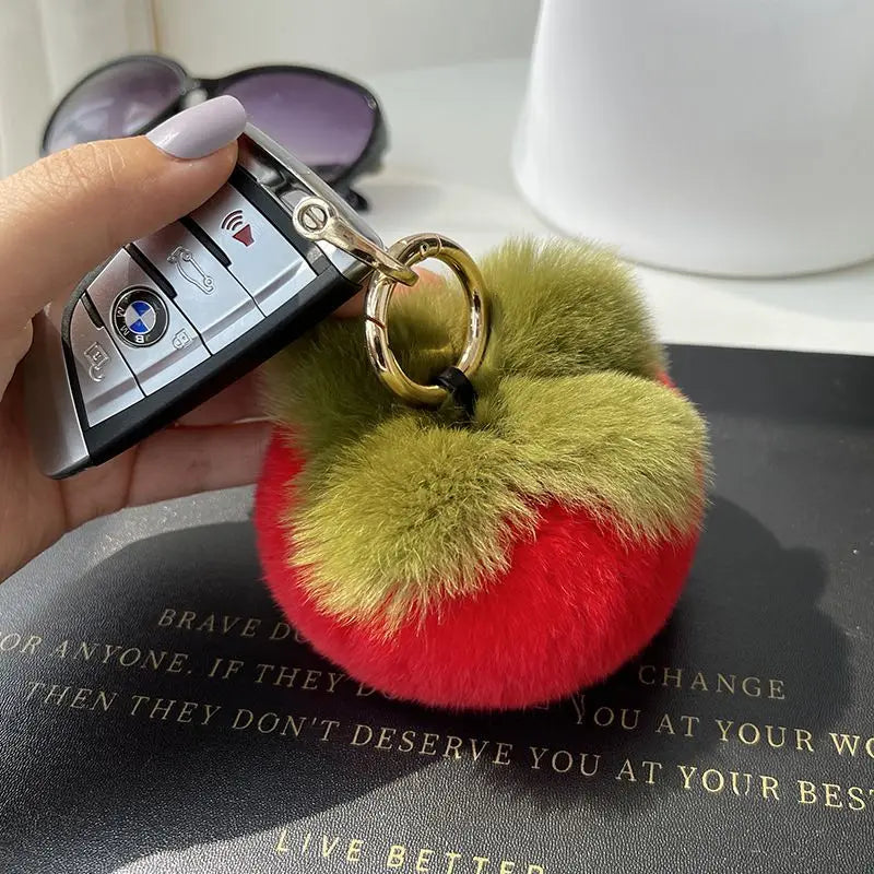 Fluffy Fruit Keychain
