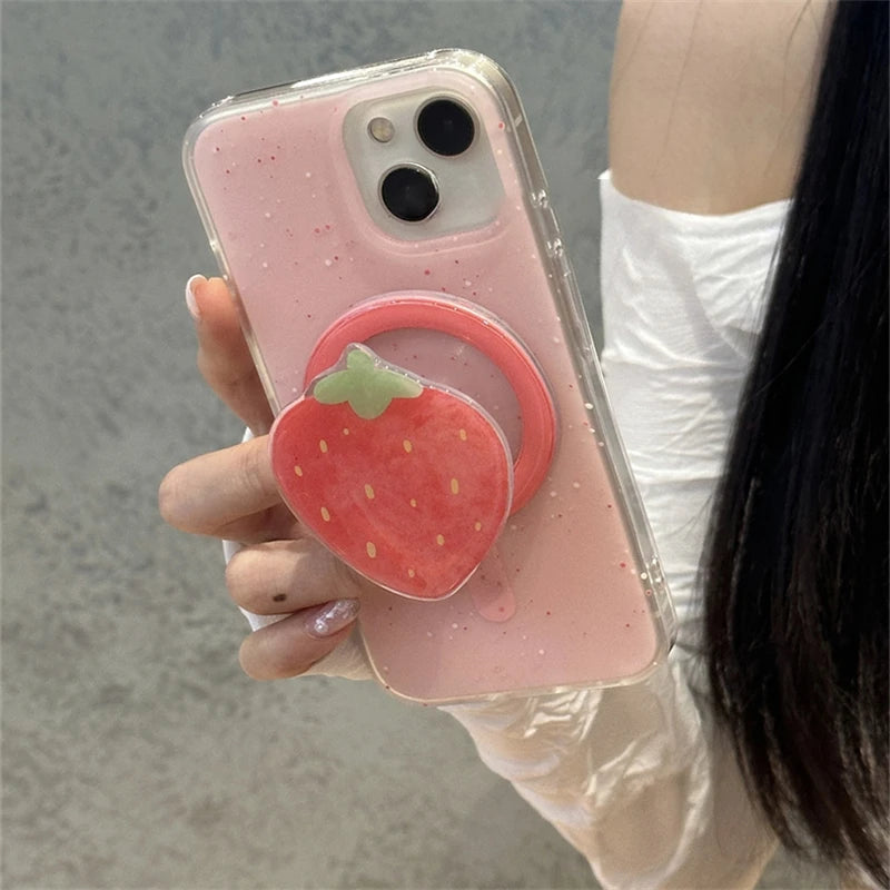 Strawberry Magnetic Phone Grip Holder