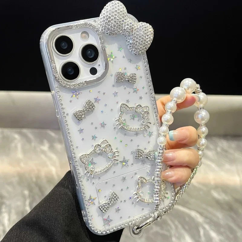 Silver Rhinestone Phone Case