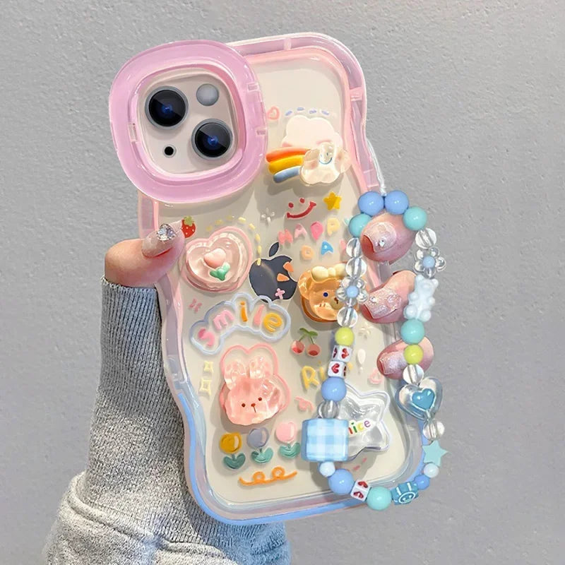 Bead Bracelet Chain Phone Holder Case