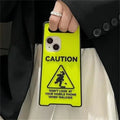 Glow-In-The-Dark Creative Funny Warning Sign Phone Case