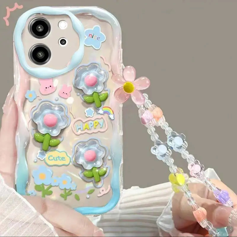 3D Cartoon Cute Flower Phone Case