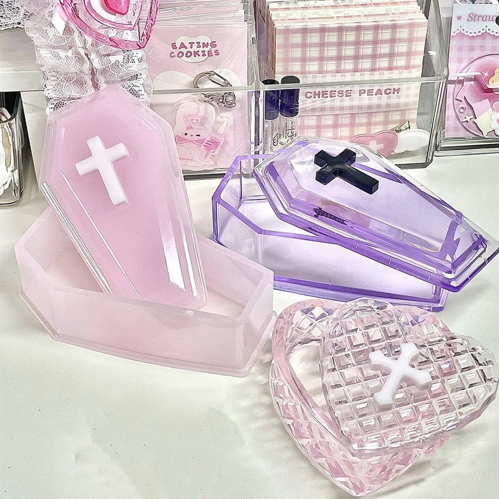 Cross Coffin Decoration Jewelry Storage Box