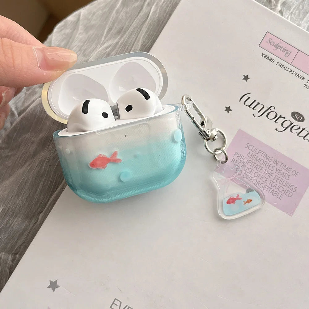 Goldfish Transparent Gradient Airpods Case