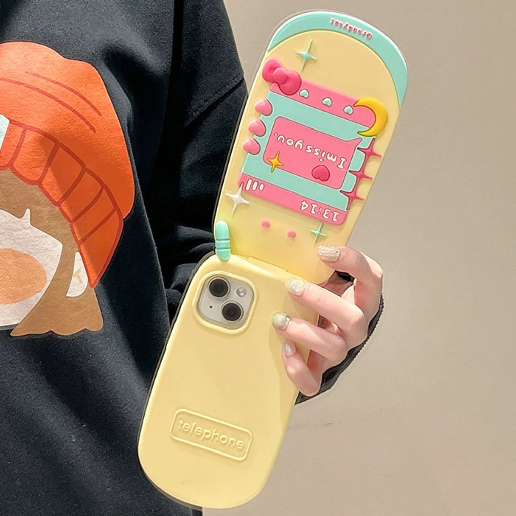 Kawaii Pastel Cute 3D Flip Phone Case