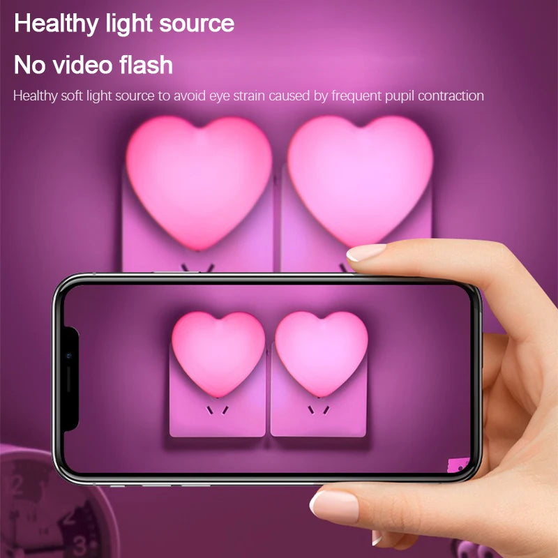 Heart LED Lamp Energy Saving Plug Night Light